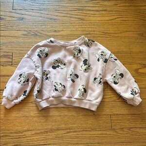 Zara Pink Minnie sweatshirt 3-4